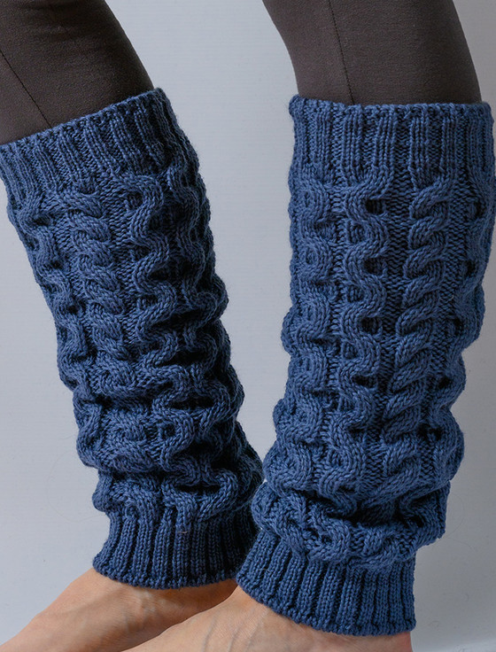 Socks 100% MERINO WOOL adult men women leg warmers knit (XS, Happy