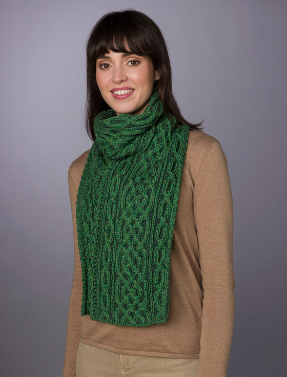 Aran Honeycomb Hat & Scarf Set - Quills Woollen Market