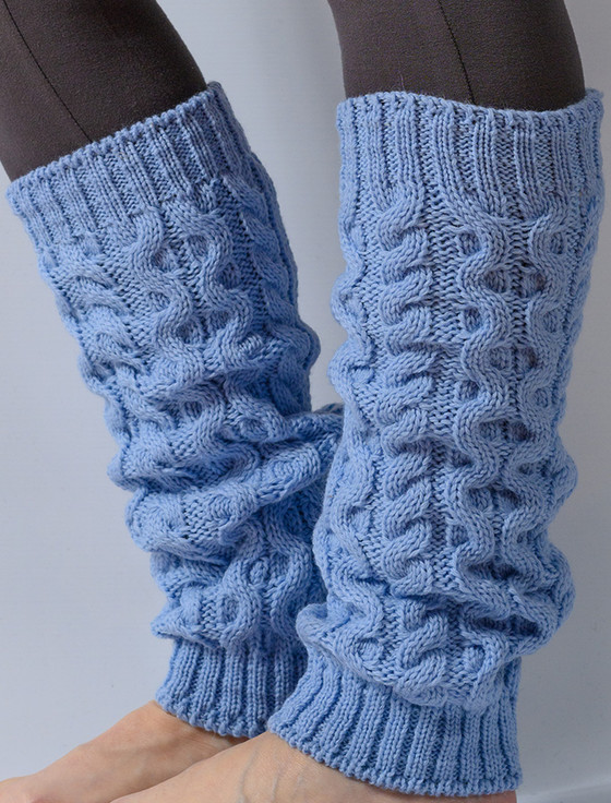 Merino Wool Cable Leg Warmers