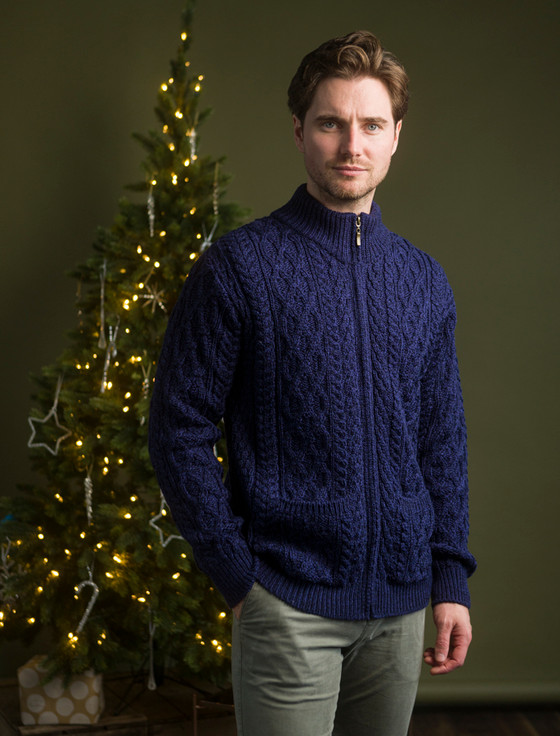 Mens Cable Knit cardigan | Mens Cardigan Sweaters