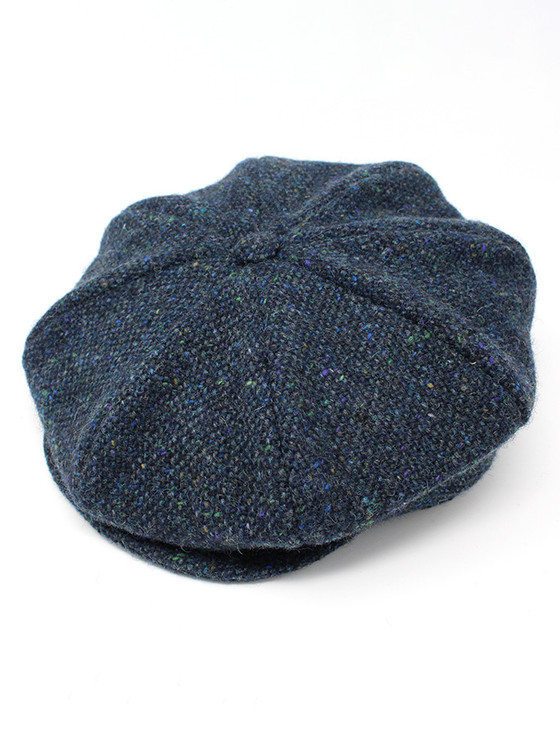 8 Piece Tweed Panel Cap - Charcoal