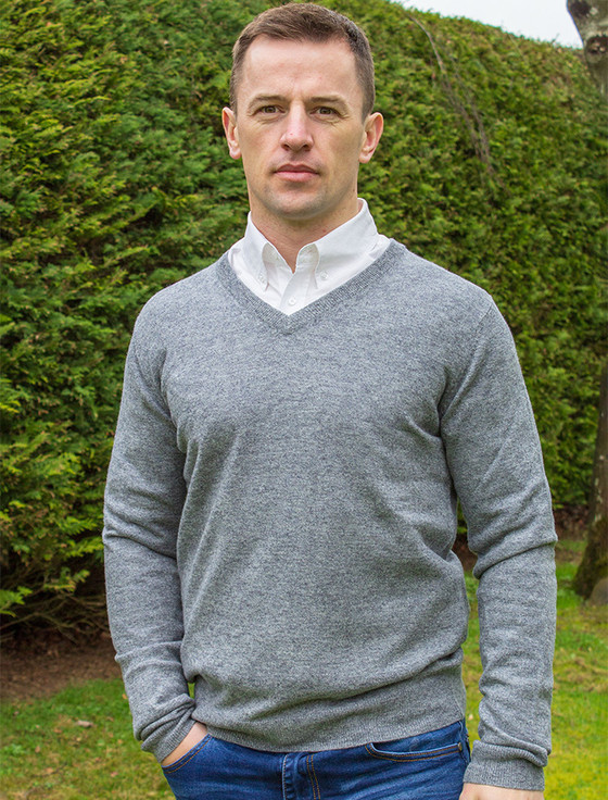 Mens Lambswool V-Neck Sweater | Aran Sweater Market