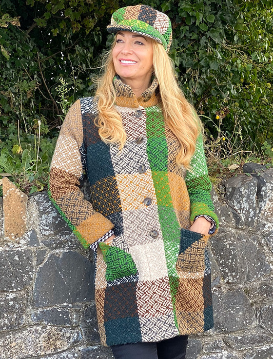 Maureen Tweed Coat - Twill Indigo | Aran Sweater Market