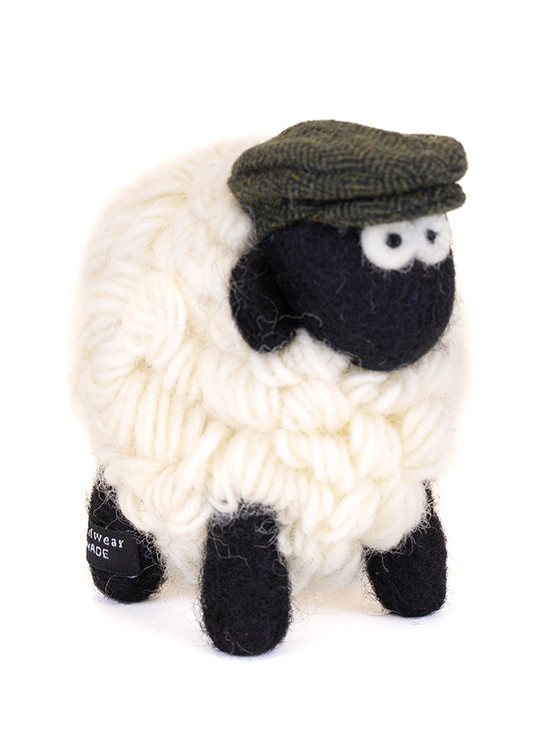 Small Sheep In Aran Sweater & Bobble Hat