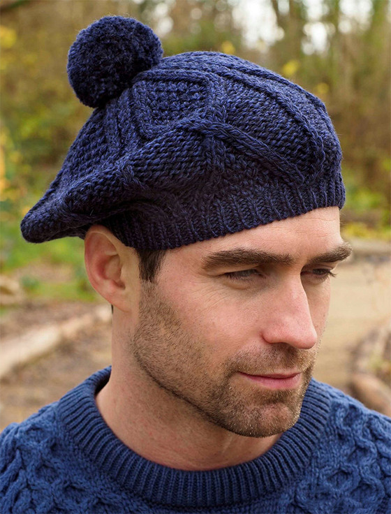 Merino Wool Knit Beanie Hat