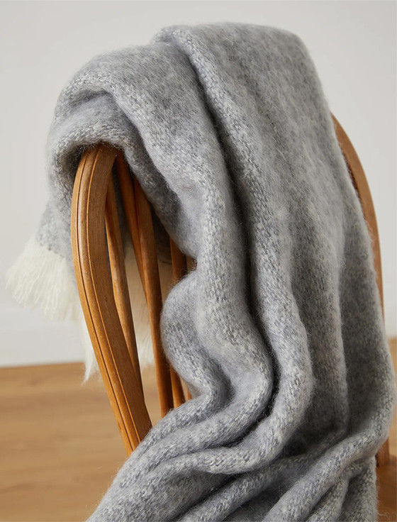 Mohair Throw - Grey