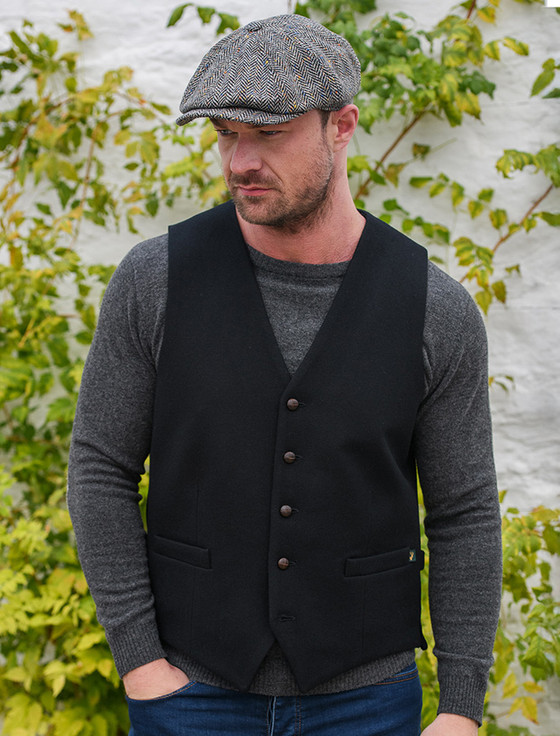 Harris Tweed Of Scotland Blue Herringbone Suit