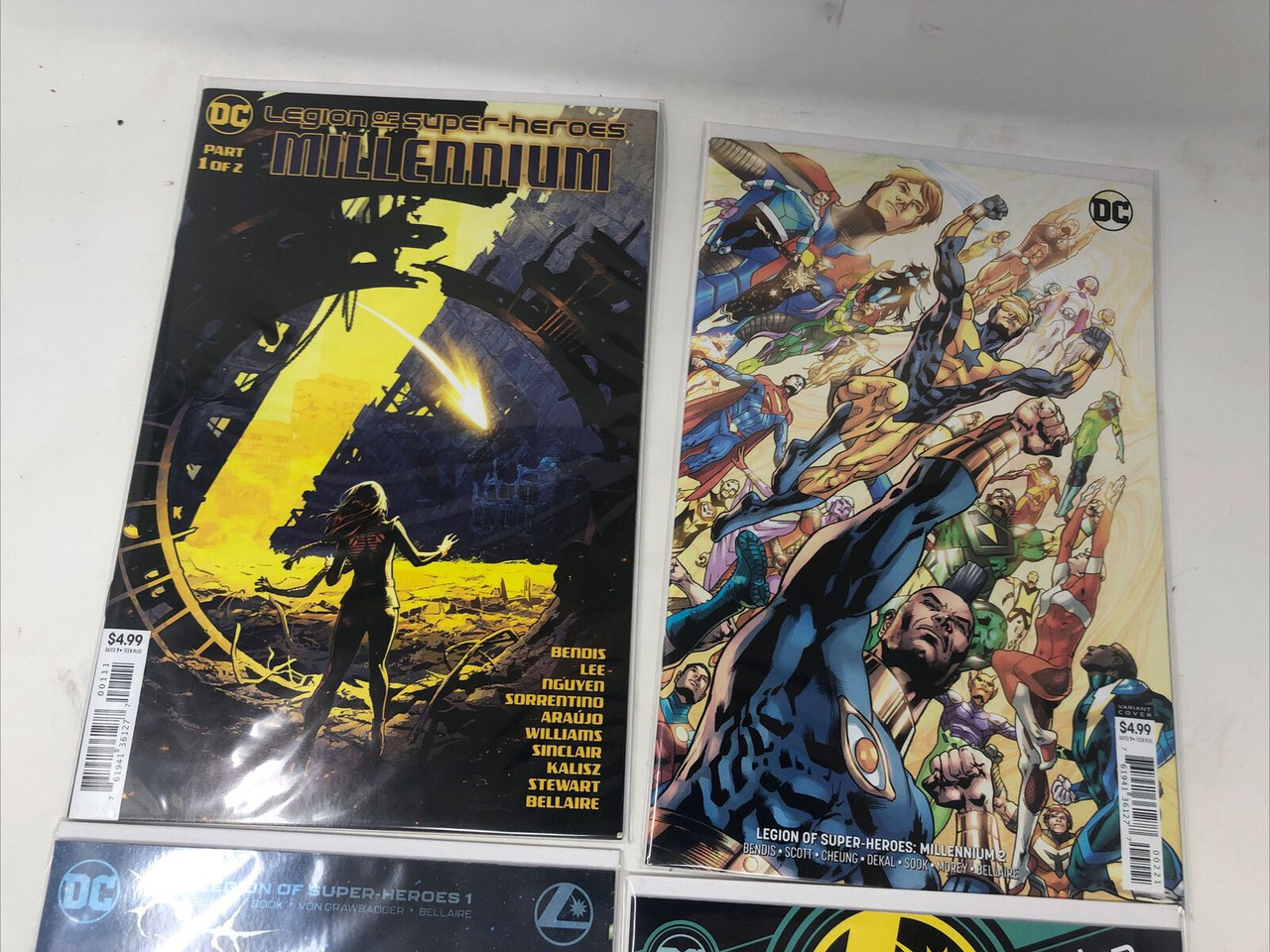 DC LEGION OF SUPER HEROES #1 AND VARIANT + MILLENNIUM #1-2 2019 COMIC - PREOWNED