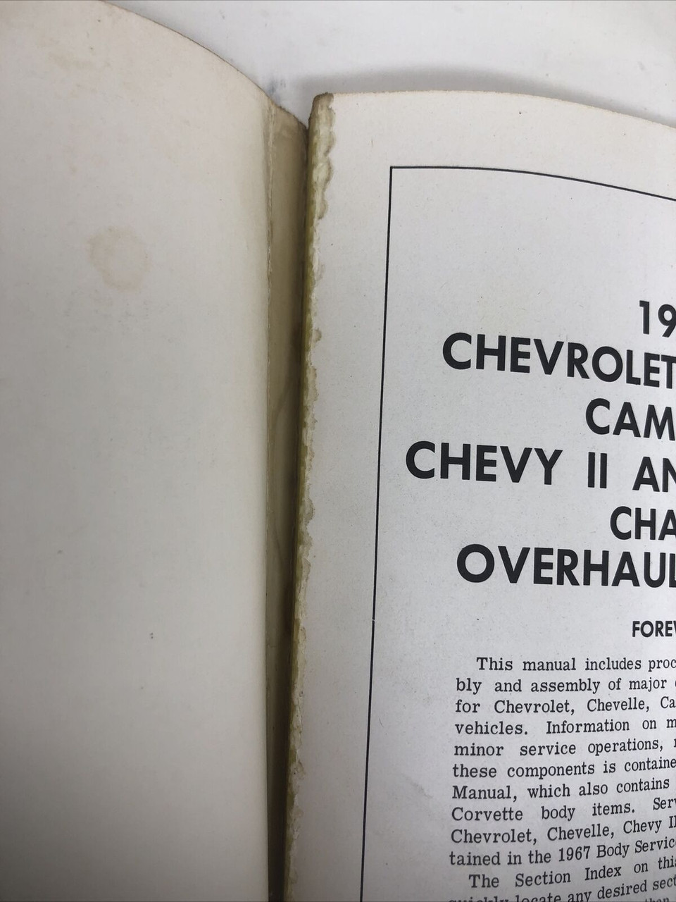 CHASSIS OVERHAUL MANUAL 1967 CHEVROLET CAMARO CORVETTE ST131-67 - PREOWNED