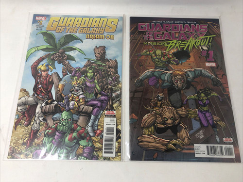 MARVEL GUARDIANS OF THE GALAXY DREAM ON + MISSION BREAKOUT COMIC 2018 - PREOWNED