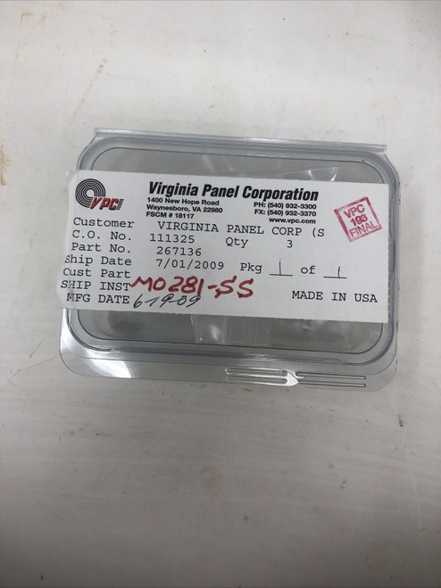 VIRGINIA PANEL SCREWS 267136 SCR CPTV 2.5MM x 17.5MM LG 3PK - NOS