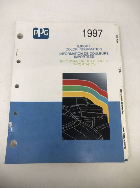 PPG 1997 IMPORT COLOR INFORMATION BOOKLET MANUAL 383-97 -PREOWNED