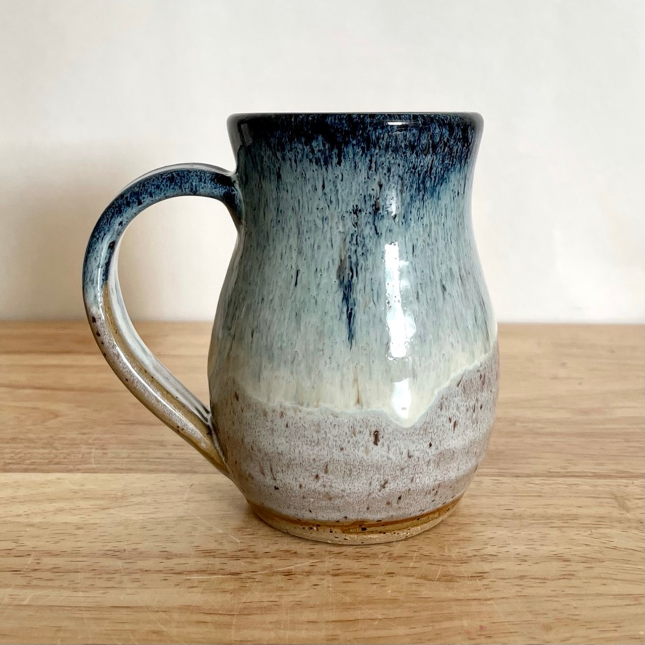 16oz Handmade in USA Ceramic Mug- INDIGO BLUE