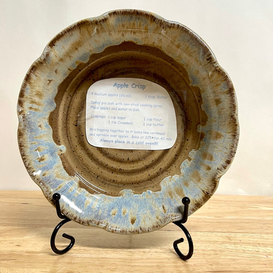 Pie Plate/Baking Dish in Seashore Green Glaze 9