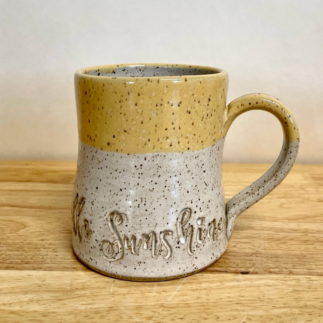 Yellow Handmade Ceramic Mug, Funky Cup, Colorful Mugs, Cute Gifts