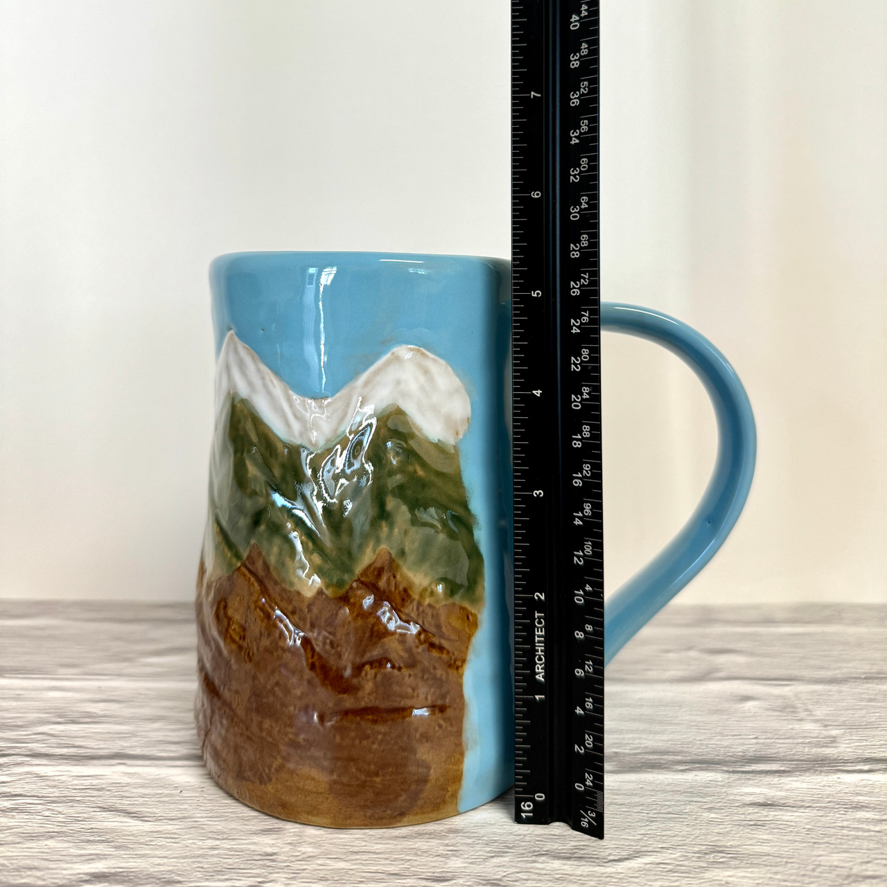 Handmade Pottery Desert Red Large Tankard Mug 24 - 26 oz | GiftedPottery.com