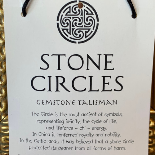 Stone Circle Pendant Rainbow Jasper And Rose Quartz