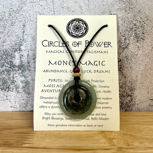 Circles of Power: ''Money Magic'' Green Aventurine, Moss Agate & Pyrite