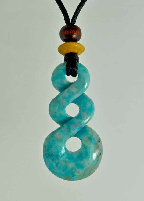 Infinity Loops Pendant Stone Jewelry - Peace Jade