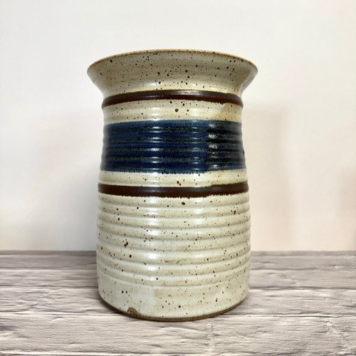 Handmade Pottery Utensil Holder in Old Republic Glaze