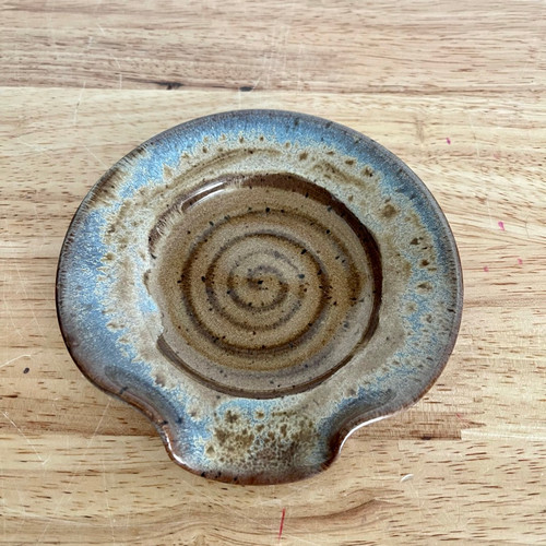 Handmade Spoon Rest in Blue Ridge Glaze