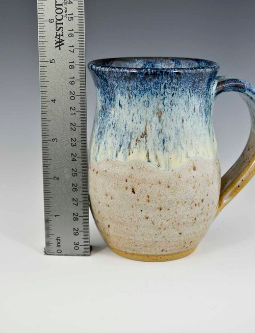 Handmade Ceramic Mug, Cream Glaze Cup, 500ml Beige Mugs, Unique