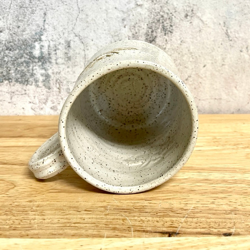 Handmade Pottery Tea Mug Vanilla White Mom Mug