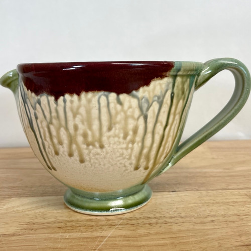 Handmade Stoneware Watercolored Mixing Bowl