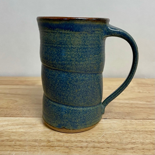 Handmade Pottery Tall Mug - Deep Blue