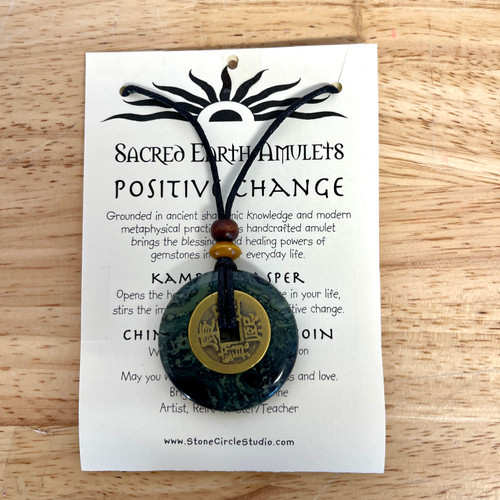 Earth & Art Pendant Stone Jewelry - Positive Change