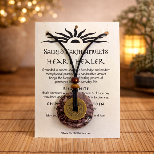 Earth & Art Pendant Stone Jewelry - Heart Healer