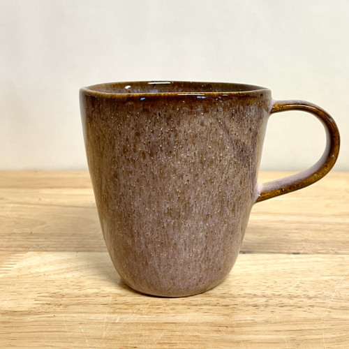  Handmade Stoneware Mug Chocolate and Pink