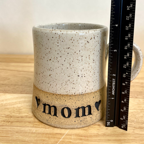 Handmade Pottery Tea Mug Vanilla White Mom Mug