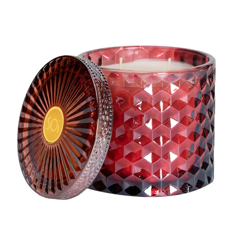 Holiday Spice Toddy 15oz Shimmer Candle 2 Wick(Cranberry Red) Holiday Spice Toddy 15oz Shimmer Candle 2 Wick(Cranberry Red)