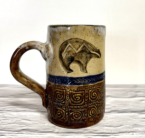 Handmade Pottery Mug Southwest Collection-Bear - BEAUTIFUL !