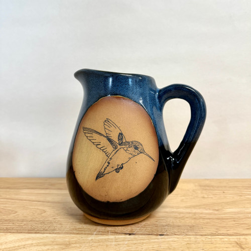  Handmade Pottery Hummingbird Pitcher