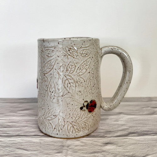  Handmade Pottery Ladybug Mug Hand-Thrown Mug