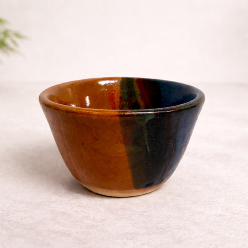  Handmade Pottery Desert Blue Salsa/Dip Bowl