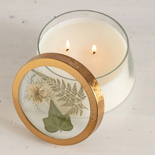 Signature Pressed Floral Candle - Forest