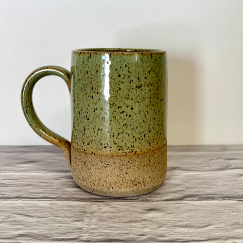  Handmade Pottery  Mug  Bamboo Green "Mom" Mug