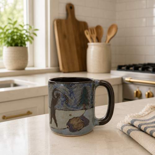 Handmade Mara Stoneware Golfer Mug  
