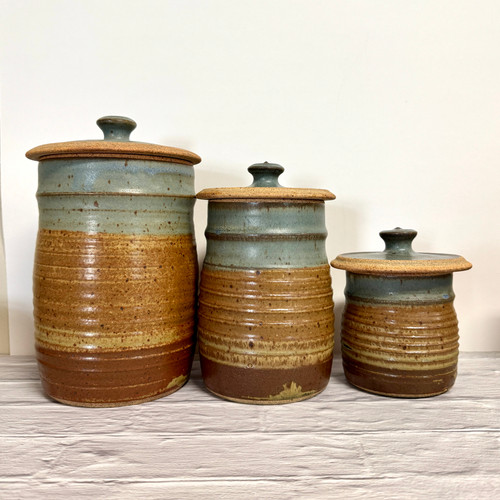 Handmade Ceramic Canister Set – Oasis Glaze