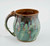 Pottery Mug with a Saying - Teal & Brown 14 oz