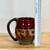 Pottery Mug with a Saying - Eden - Red, Green, Brown 14 oz.