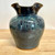 Handmade Stoneware Pitcher 6.5" in Peacock Blue Glaze