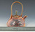 Handpainted Asian Motif Teapot Rust with Gray Handle - 20% OFF