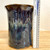 Handmade Pottery Utensil Holder/Wine Chiller in Peacock Blue Glaze