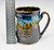 Handmade Pottery Mug 4" in Blue Graphite / Gold Glaze - size