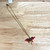 Dragonfly Necklace  Cranberry 17"