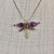 Amethyst Fancy Dragonfly Necklace 17 in.